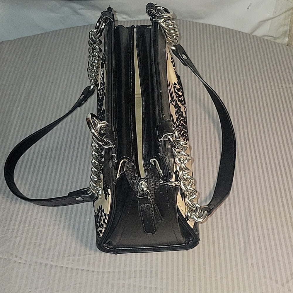 MICHE Floral Satchel Chain Accent Shoulder Bag Purse Designer Floral palm tree - Picture 10 of 10